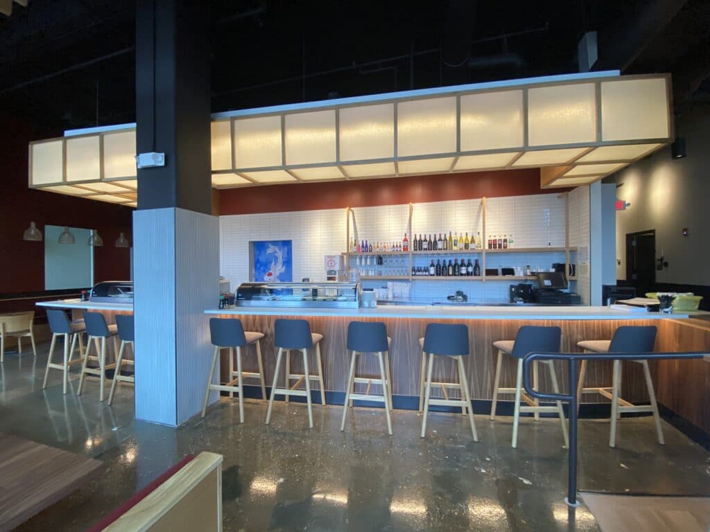 Wild Wasabi sushi and lunch counter inside Cummins Station, Nashville